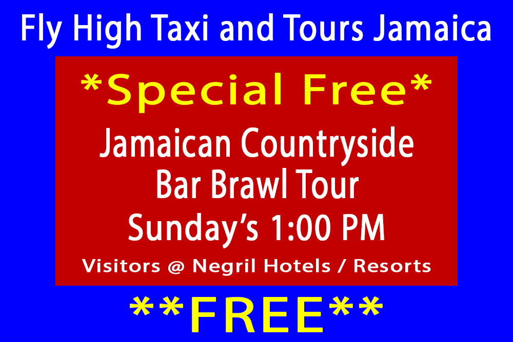 Jamaican Countryside Bar Crawl Tour Free Special - Fly High Taxi and Tours Jamaica - www.FlyHighTaxiAndToursJamaica.com - www.FlyHighTaxiAndToursJamaica.net